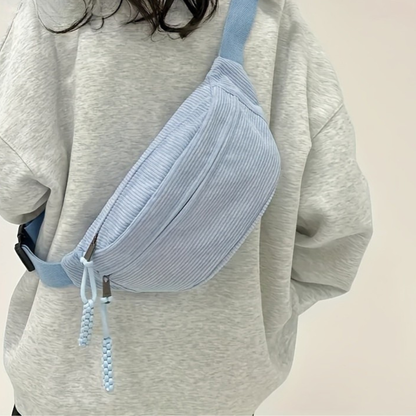 Petra™ | Bolso de hombro de terciopelo acanalado