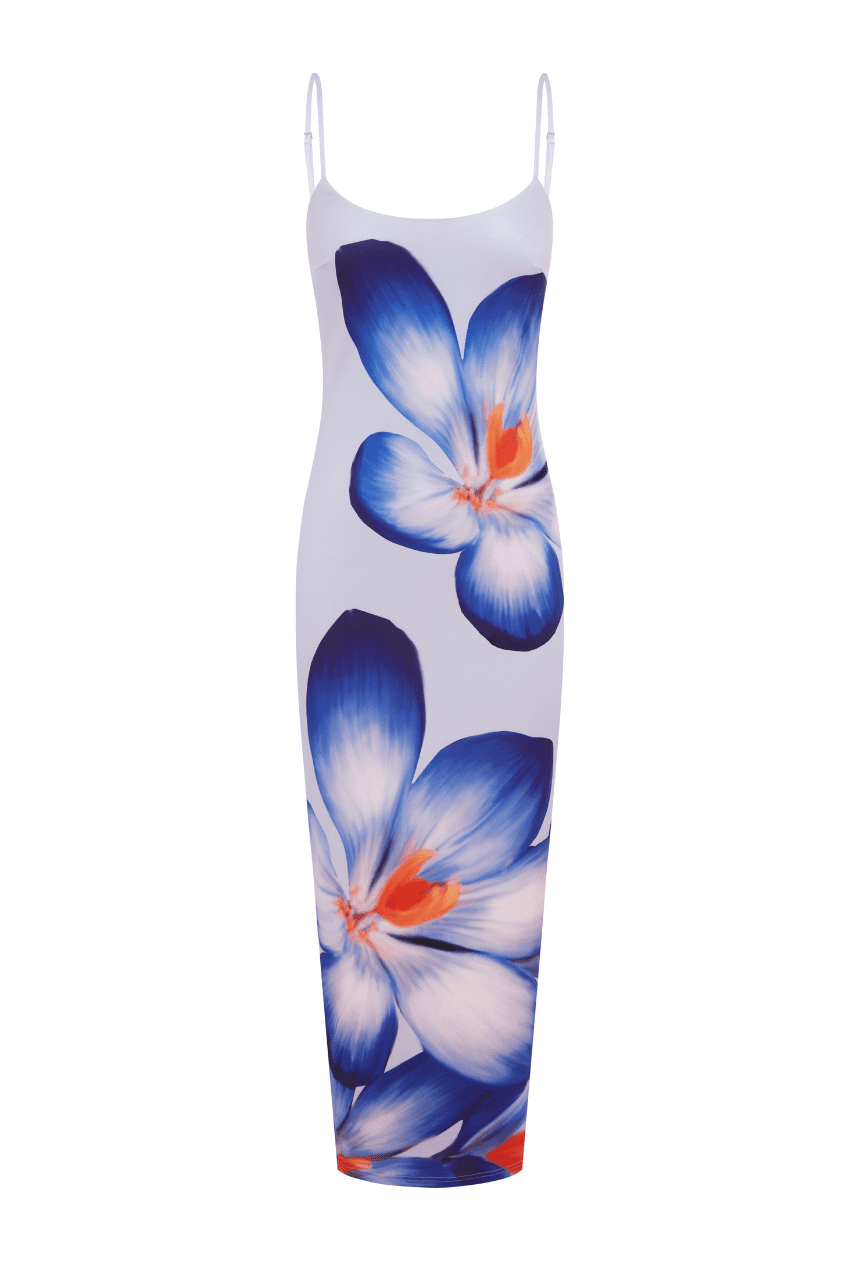 Vestido Flor Violeta Elegante