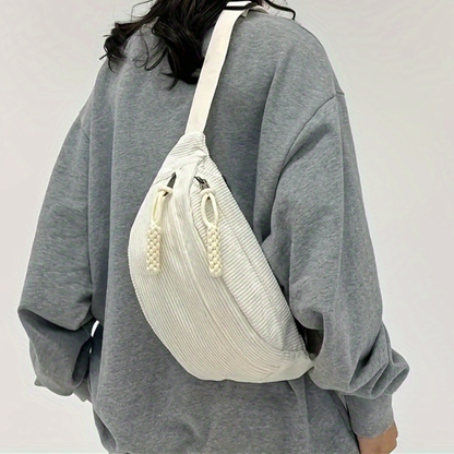 Petra™ | Bolso de hombro de terciopelo acanalado