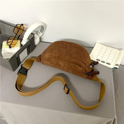 Petra™ | Bolso de hombro de terciopelo acanalado