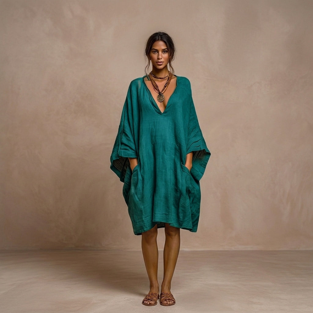 Cassienne™ | Vestido holgado de escote pronunciado