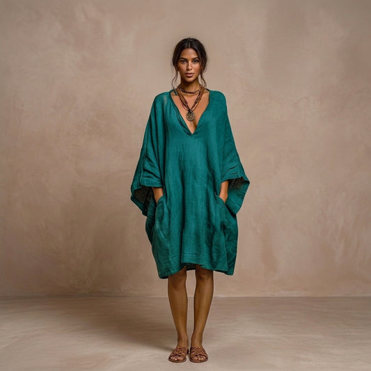 Cassienne™ | Vestido holgado de escote pronunciado