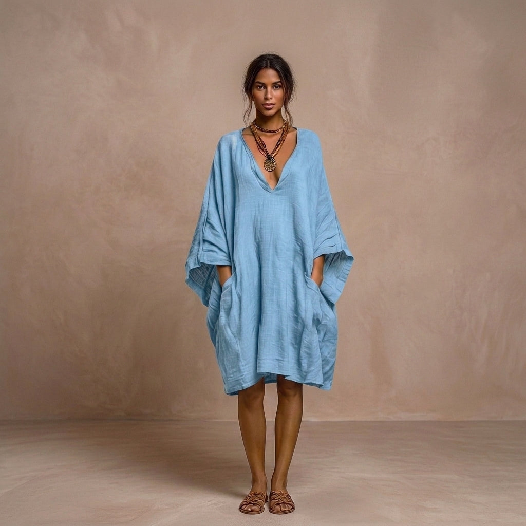Cassienne™ | Vestido holgado de escote pronunciado