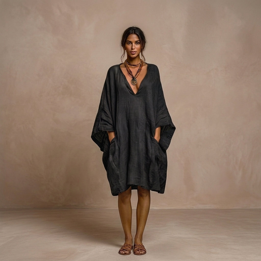 Cassienne™ | Vestido holgado de escote pronunciado