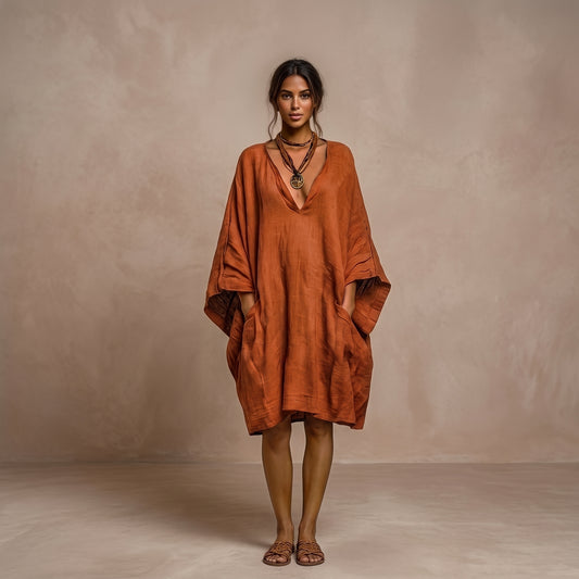 Cassienne™ | Vestido holgado de escote pronunciado