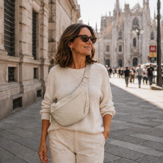 Elena™ |Bolso de hombro beige