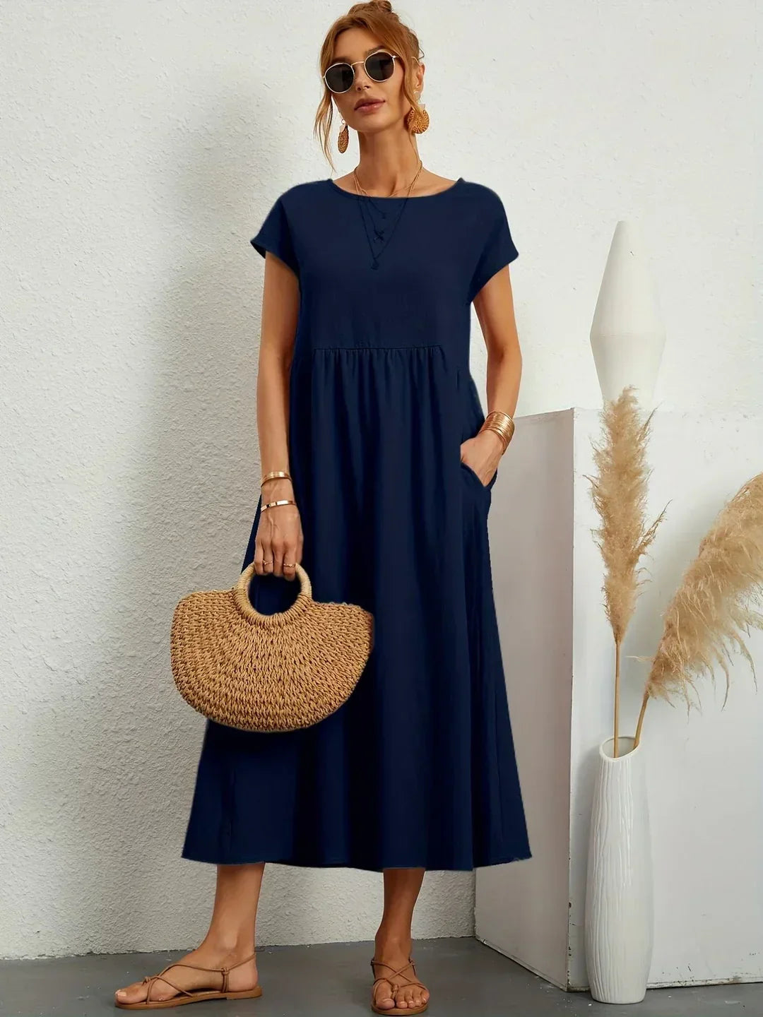 Gabrielle™ | Elegancia atemporal, vestido midi fluido
