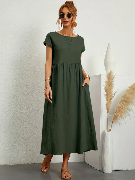 Gabrielle™ | Elegancia atemporal, vestido midi fluido