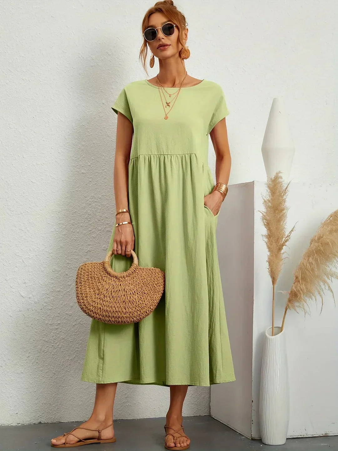 Gabrielle™ | Elegancia atemporal, vestido midi fluido