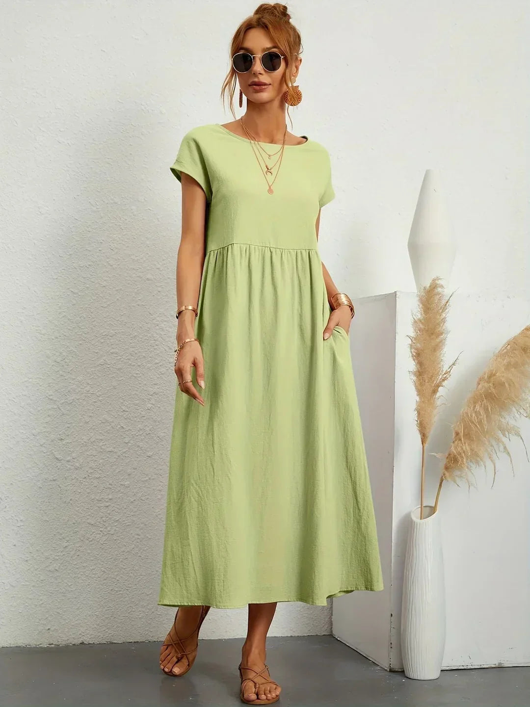 Gabrielle™ | Elegancia atemporal, vestido midi fluido