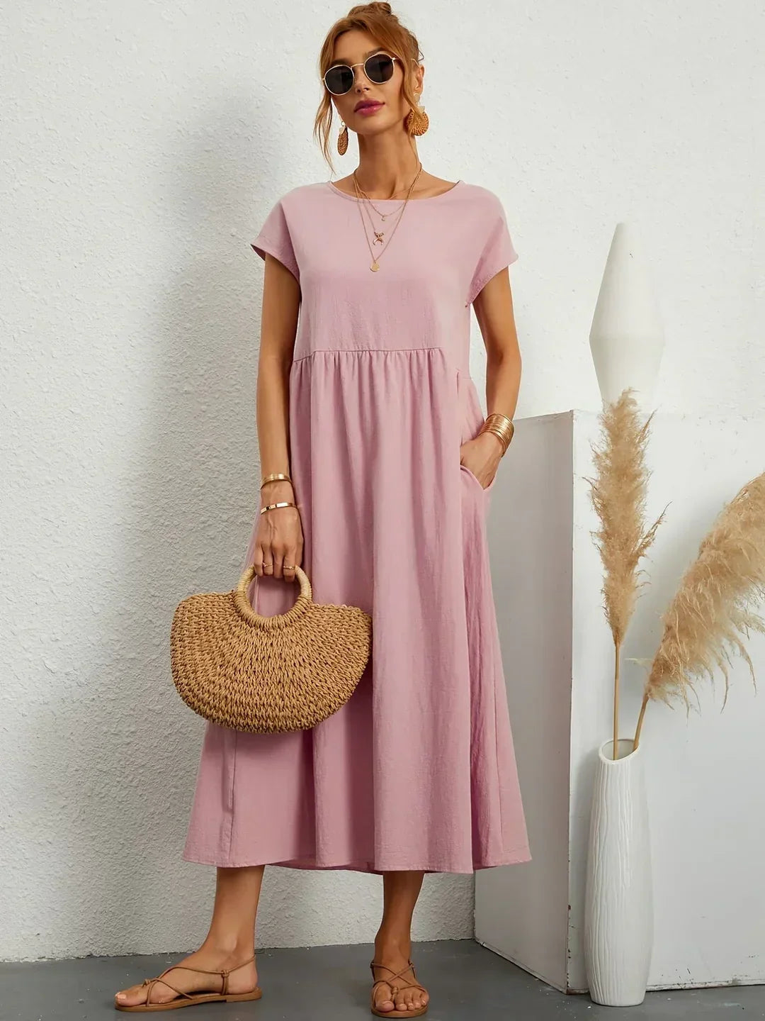 Gabrielle™ | Elegancia atemporal, vestido midi fluido