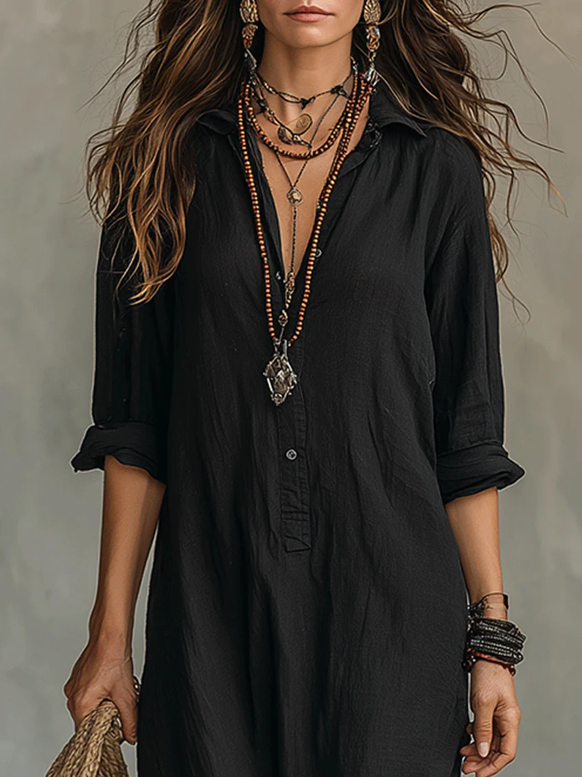 Soline™ | Vestido maxi con botones