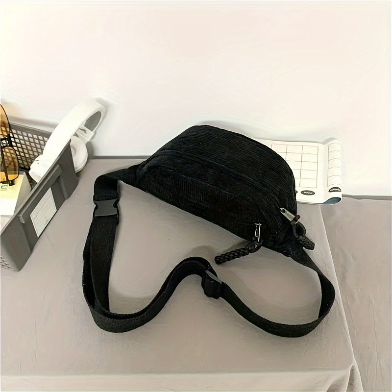 Petra™ | Bolso de hombro de terciopelo acanalado